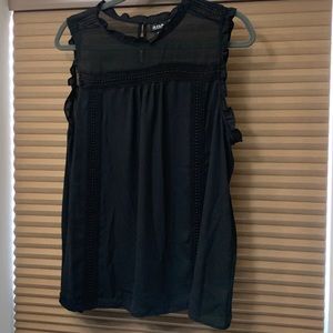Large, Ana black sheer tank blouse. New without tags, in perfect condition.